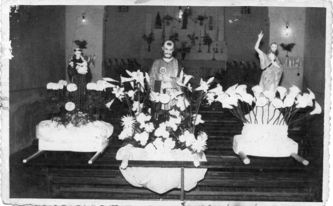 Interior da Capela São Pedro nos anos 1960. Foto José Elgídio da Silva