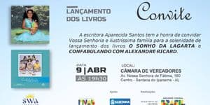 Lançamento de livros da escritora Maria Aparecida Santos