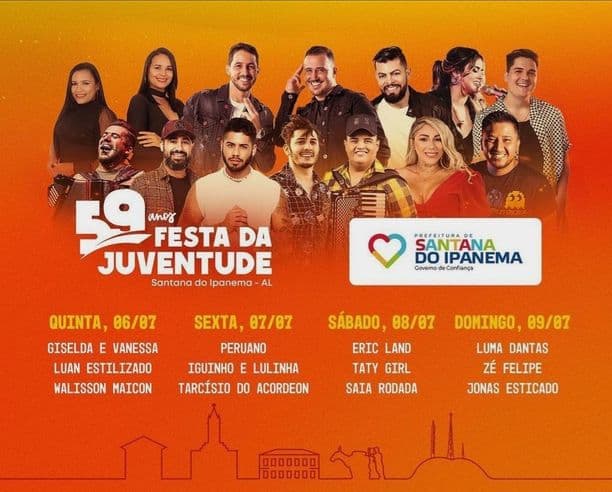 Programação da Festa da Juventude
