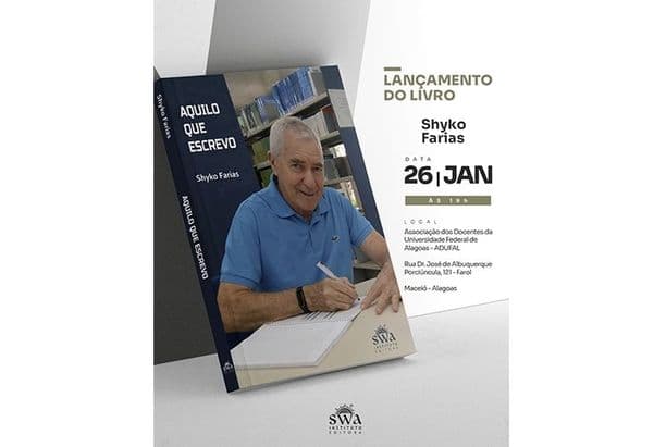 Escritor santanense Skyko Farias lançou seu segundo livro em Maceió